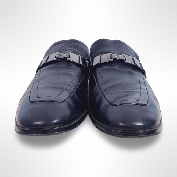 Vittorio Virgili Black Made in Italy Leather Shoes Size 43 US 10 - Picture 2 of 11